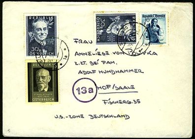 Österreich 1950 Nr 958 + 959 BRIEF MIF X29E12A