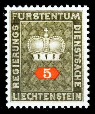 Liechtenstein Dienstmarken 1968 Nr 45 postfrisch X2A691E