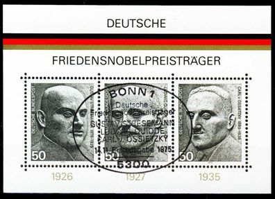 BRD BLOCK Kleinbogen Block 11-ESST-BONN zentrisch gestempelt S52C80A