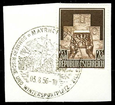 Österreich 1956 Nr 1025 gestempelt Briefstück zentrisch X336ADA