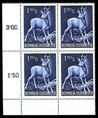 Österreich 1959 Nr 1063 postfrisch Viererblock ECKE-ULI X336BC6