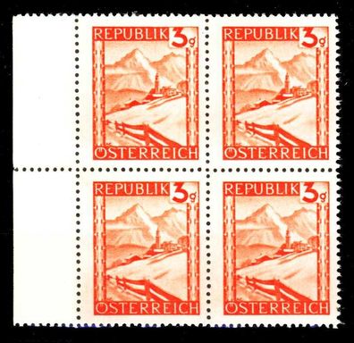 Österreich 1947 Nr 838 postfrisch Viererblock X36BB92