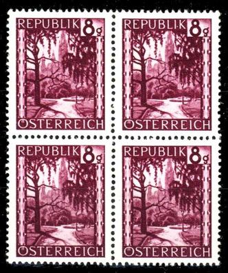 Österreich 1945 Nr 743 postfrisch Viererblock X36BC4A