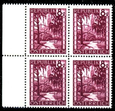 Österreich 1945 Nr 743 postfrisch Viererblock X36BC72