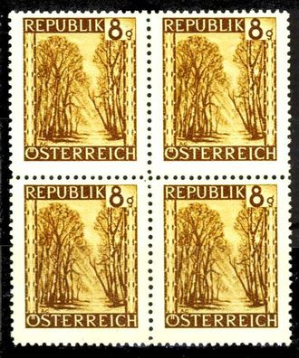 Österreich 1945 Nr 742 postfrisch Viererblock X36BC6A