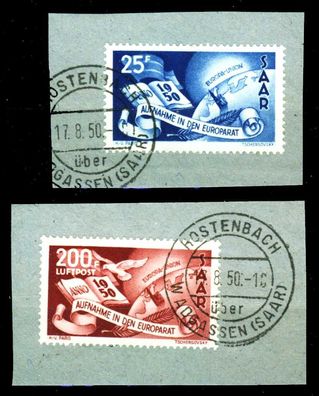 Saarland 1950 Nr 297-298 zentrisch gestempelt X399012