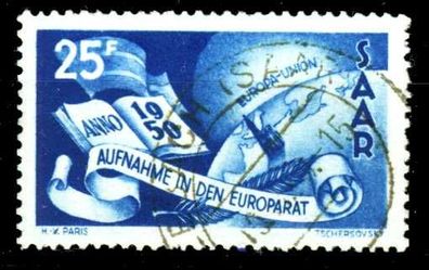 Saarland 1950 Nr 297 zentrisch gestempelt X39900A