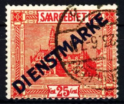SAAR Dienstmarken Nr 6I-XIII zentrisch gestempelt Briefstück gepr X3CB922