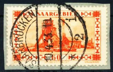 Saargebiet 1930 Nr 143 gestempelt Briefstück zentrisch X3F29EE