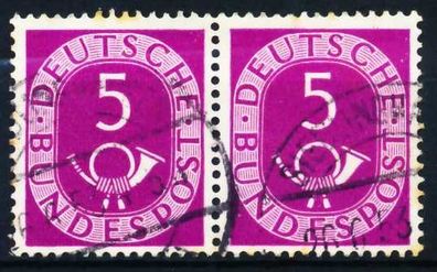 BRD DS Posthorn Nr 125 gestempelt WAAGR PAAR X3F2BEA