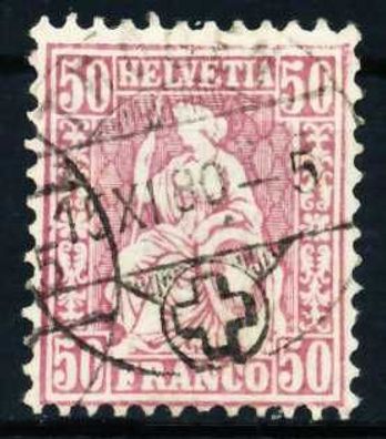 Schweiz Sitzende Helvetia VON 1867 Nr 35a gestempelt X4980B2