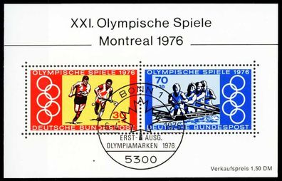 BRD BLOCK Kleinbogen Block 12-ESST-BONN zentrisch gestempelt S7F51DE