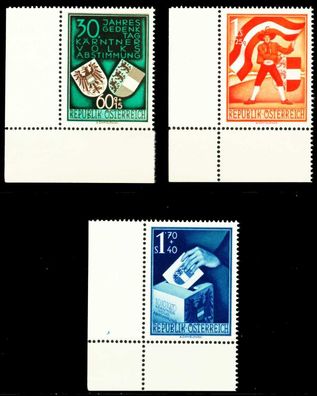 Österreich 1950 Nr 952-954 postfrisch ECKE-ULI X4ED13E