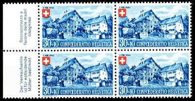 Schweiz PRO PATRIA Nr 463 postfrisch Viererblock X4FADD2
