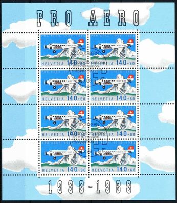 Schweiz BLOCK Kleinbogen 1980-1989 Nr 1369 ESST X505ACA