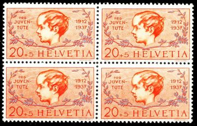 Schweiz PRO Juventute Nr 316 postfrisch Viererblock X54BC36