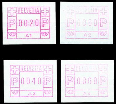 Schweiz Automatenmarken A1 Nr 1A1-1A4 postfrisch X556D12