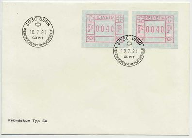 Schweiz ATM Nr 3 BRIEF MEF S91098A