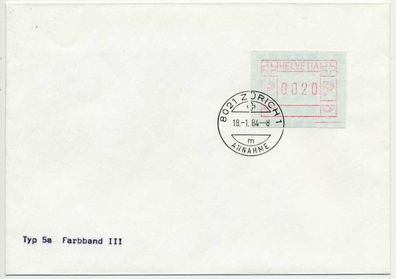 Schweiz ATM Nr 3 BRIEF EF S9109A6