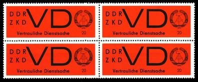 DDR DIENST VD Nr 3y postfrisch Viererblock S92AFA2