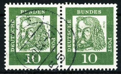 BRD DS BED. DEUT. Nr 350y zentrisch gestempelt WAAGR PAAR X580BBE