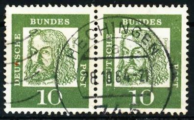 BRD DS BED. DEUT. Nr 350y zentrisch gestempelt WAAGR PAAR X580C46