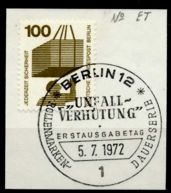 BERLIN DS Unfallv Nr 410 gestempelt Briefstück X5E8202