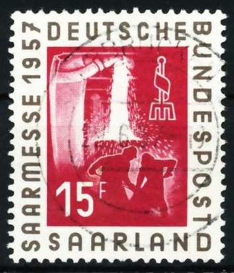 SAAR OPD 1957 Nr 400 gestempelt X5F6AFA