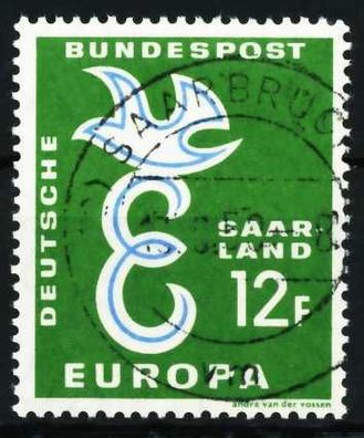 SAAR OPD 1958 Nr 439 zentrisch gestempelt X5F6DBE