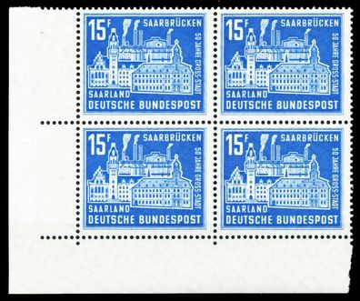 SAAR OPD 1959 Nr 446 postfrisch Viererblock ECKE-ULI X5F6F52