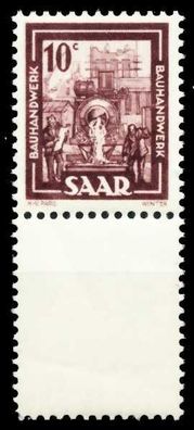 Saarland 1949 Nr 272Lu postfrisch SENKR PAAR X5FE21A