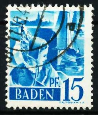 FZ BADEN 2. Ausgabe Spezialisiert Nr 19yII gestempelt X605F32