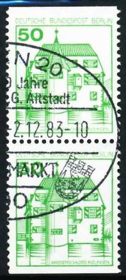 BERLIN Zusammendruck Nr 615C D zentrisch gestempelt SENKR PA X620E92