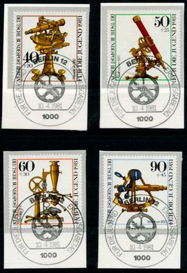 BERLIN 1981 Nr 641-644 gestempelt Briefstück zentrisch X621176