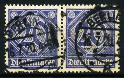 Deutsches-reich DIENST Nr 26 zentrisch gestempelt WAAGR PAAR X63F856