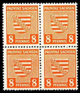 SBZ PROV. Sachsen Nr 77Y postfrisch Viererblock X656356