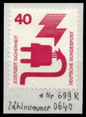 BRD DS Unfallv Nr 699ARa ungebraucht X67B422