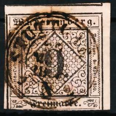 Württemberg Ausgabe VON 1851 Nr 4b zentrisch gestempelt X6818AE
