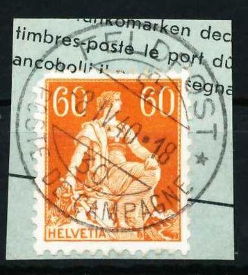 Schweiz 1917 Nr 140z gestempelt Briefstück zentrisch X697006
