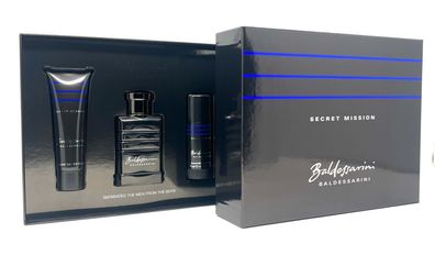 Baldessarini Secret Mission Set - 50 ml Eau de Toilette + Deo Stick + Duschgel