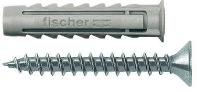 Fischer SX-Dübel Sortiment 6 und 8mm mit Schrauben + Bit im Koffer 160-tlg