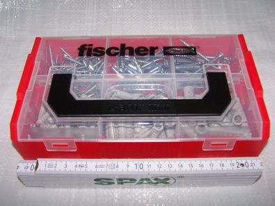 Fischer Dübel Schrauben Sortiment 220 Teile FIXtainer SX-Dübel-Box L-boxx mini