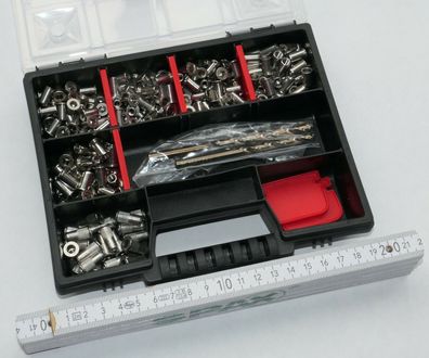 235tlg VA Einnietmuttern Einziehmutter + CO 5% Bohrer in Sortimentsbox DIY