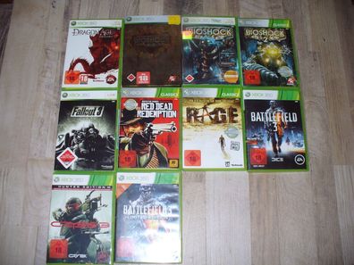 Microsoft Xbox Spiele 360 FSK 18 002, Bioshock, Rage, Crysis, Fallout,