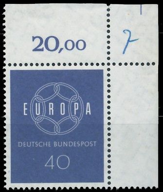 BRD BUND 1959 Nr 321 postfrisch ORA X5583F2