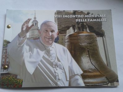 2 euro 2015 Vatikan Weltfamilientreffen Philadelphia Numisbrief mit Briefmarke