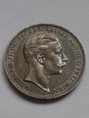 3 Mark 1910 Kaiserreich Preussen Kaiser Wilhelm II. Silber