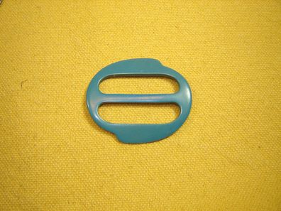 Vintage Gürtelschließe 4,3cm gebogt 80er Jahre Deko Schließe Kunststoff hellblau