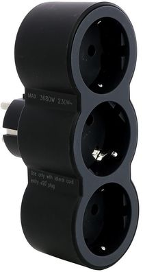 Mehrfachstecker Adapter Zertifiziert Legrand Schwarz CE Multistecker Typ F 2P + E