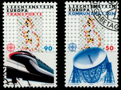 Liechtenstein 1988 Nr 937-938 gestempelt SB49ED2